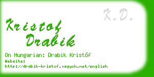 kristof drabik business card